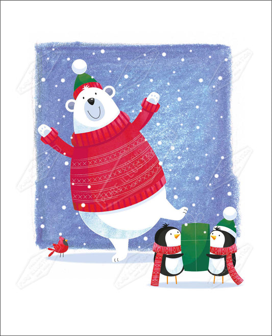 00035114SPI- Sarah Pitt is represented by Pure Art Licensing Agency - Christmas Greeting Card Design