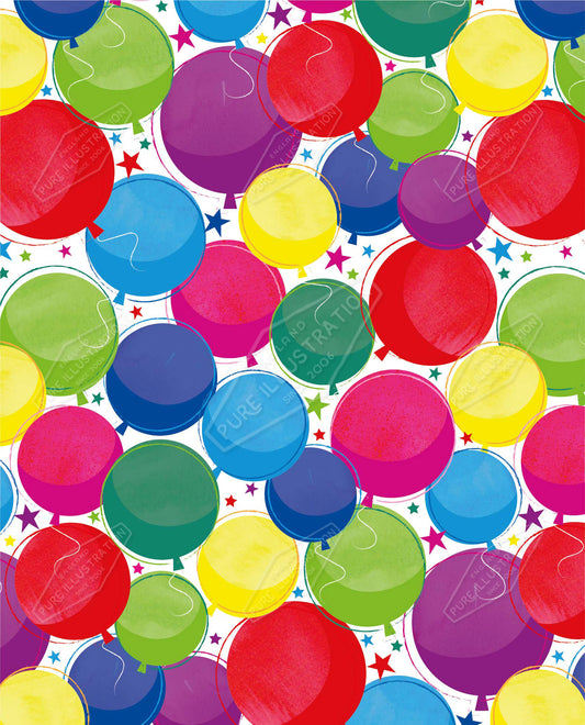 00035119SPI- Sarah Pitt is represented by Pure Art Licensing Agency - Birthday Pattern Design