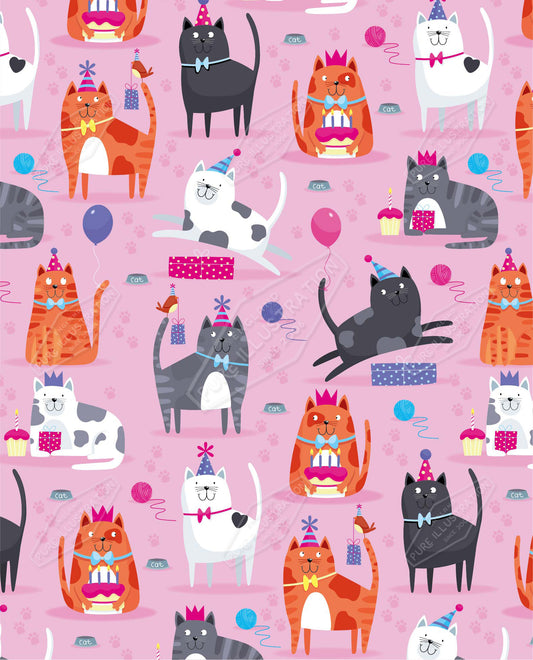 00035125SPI- Sarah Pitt is represented by Pure Art Licensing Agency - Birthday Pattern Design
