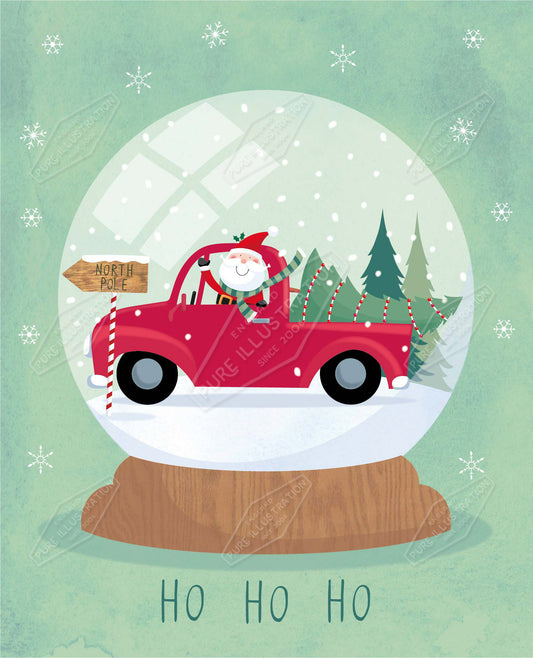 00035134SPI- Sarah Pitt is represented by Pure Art Licensing Agency - Christmas Greeting Card Design