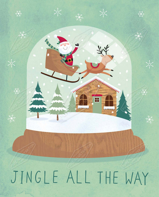00035136SPI- Sarah Pitt is represented by Pure Art Licensing Agency - Christmas Greeting Card Design