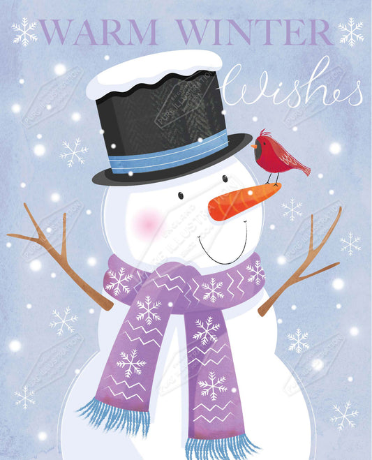 00035147SPI- Sarah Pitt is represented by Pure Art Licensing Agency - Christmas Greeting Card Design