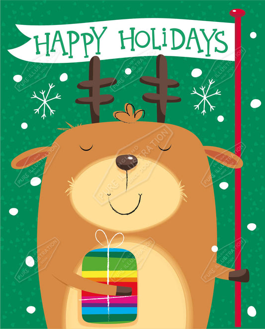 00035187SPI- Sarah Pitt is represented by Pure Art Licensing Agency - Christmas Greeting Card Design