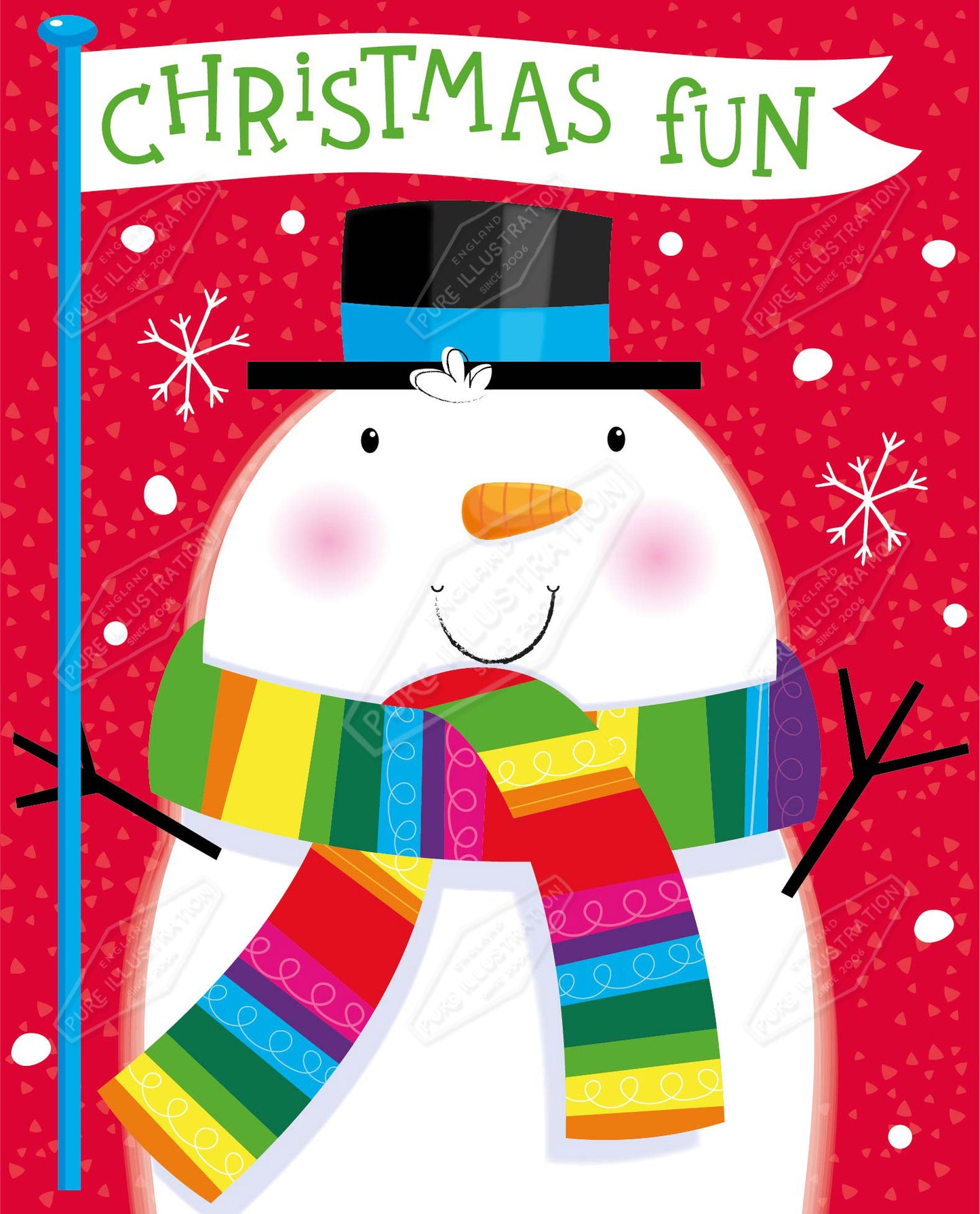 00035189SPI- Sarah Pitt is represented by Pure Art Licensing Agency - Christmas Greeting Card Design