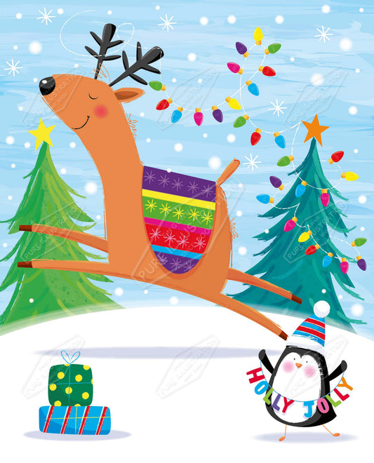 00035190SPI- Sarah Pitt is represented by Pure Art Licensing Agency - Christmas Greeting Card Design