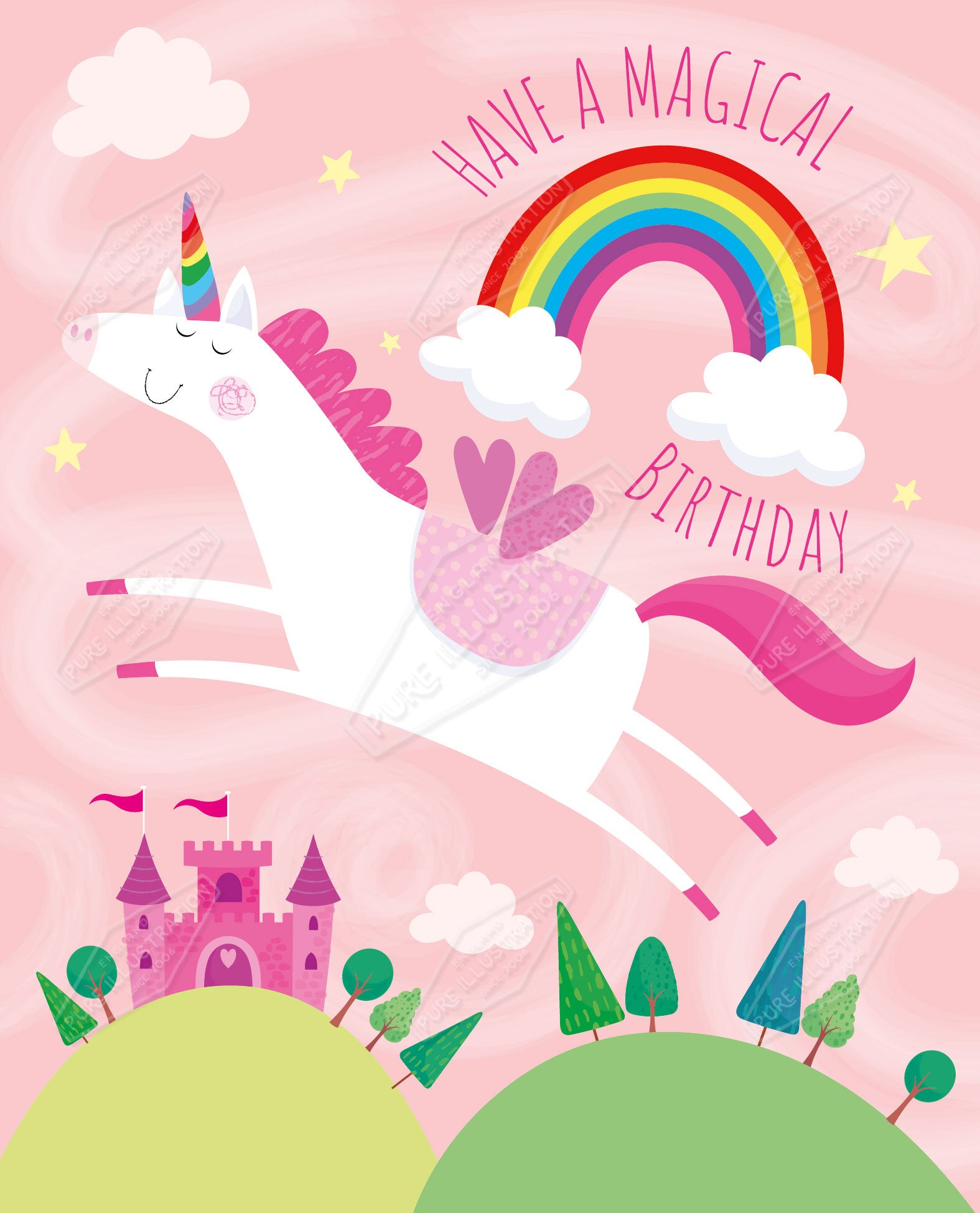 00035194SPI- Sarah Pitt is represented by Pure Art Licensing Agency - Birthday Greeting Card Design