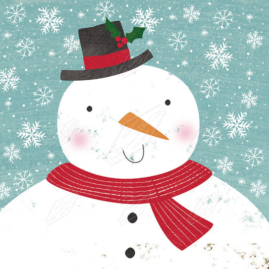 00035210IMC - Snowman Christmas Design for Greeting Cards, Gift Bags & Product Design - Isla McDonald is represented by Pure Art Licensing Agency - Christmas Greeting Card