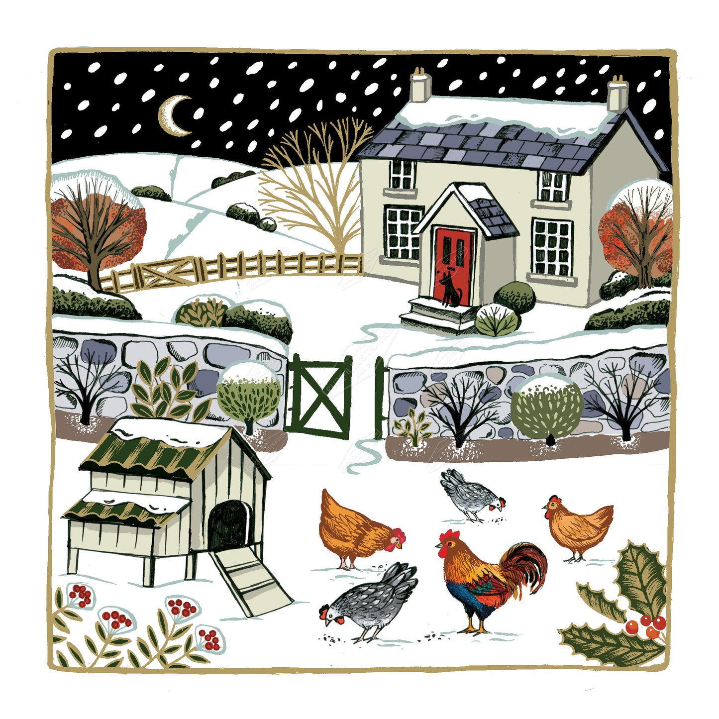00035223DEV - Deva Evans is represented by Pure Art Licensing Agency - Christmas Greeting Card Design