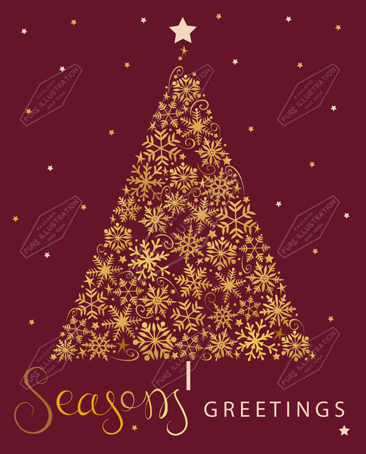 00035234SPI- Sarah Pitt is represented by Pure Art Licensing Agency - Christmas Greeting Card Design