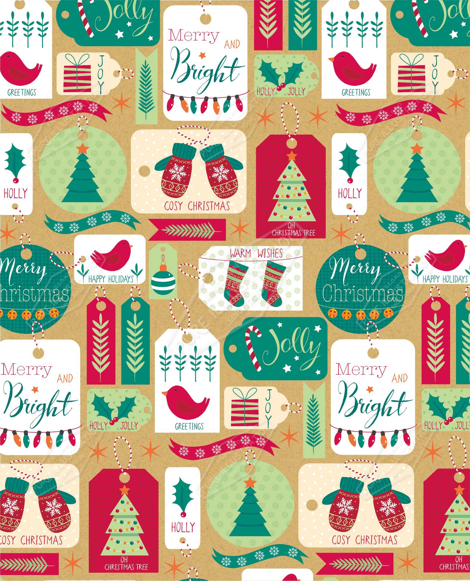00035239SPI- Sarah Pitt is represented by Pure Art Licensing Agency - Christmas Pattern Design