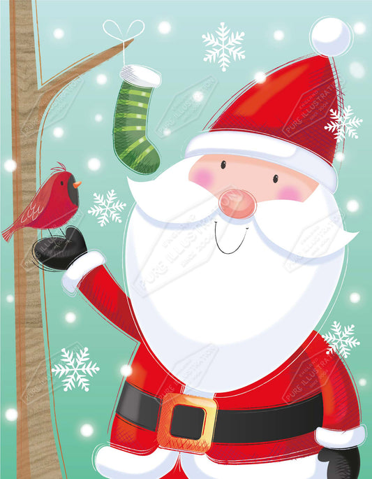 00035245SPI- Sarah Pitt is represented by Pure Art Licensing Agency - Christmas Greeting Card Design
