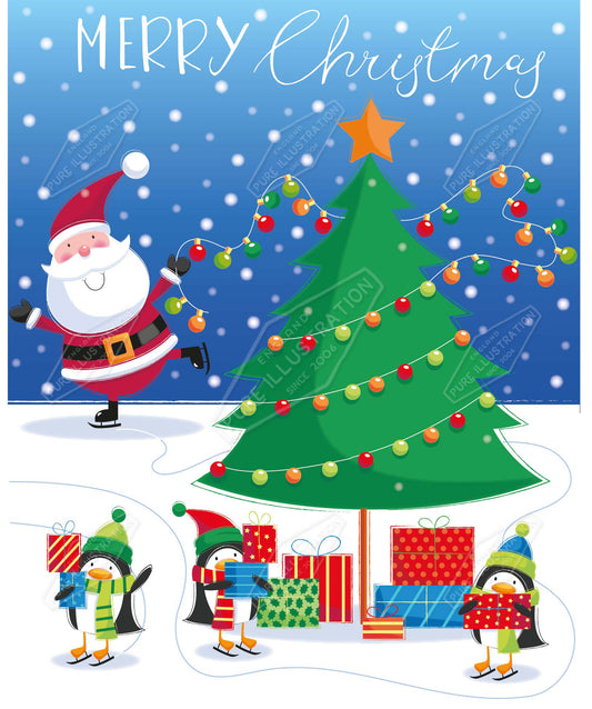 00035248SPI- Sarah Pitt is represented by Pure Art Licensing Agency - Christmas Greeting Card Design