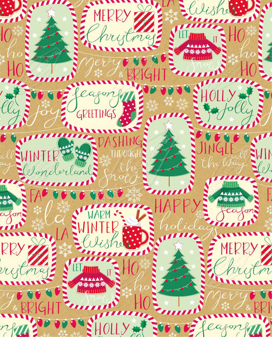 00035254SPI- Sarah Pitt is represented by Pure Art Licensing Agency - Christmas Pattern Design