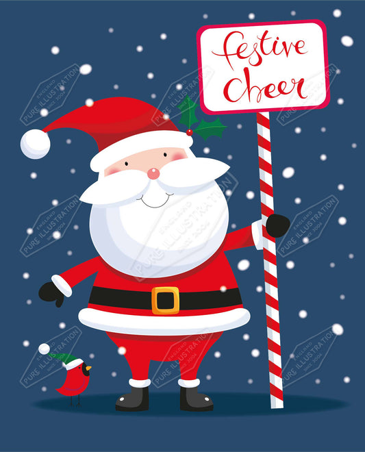00035272SPI- Sarah Pitt is represented by Pure Art Licensing Agency - Christmas Greeting Card Design