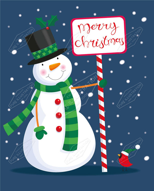 00035273SPI- Sarah Pitt is represented by Pure Art Licensing Agency - Christmas Greeting Card Design