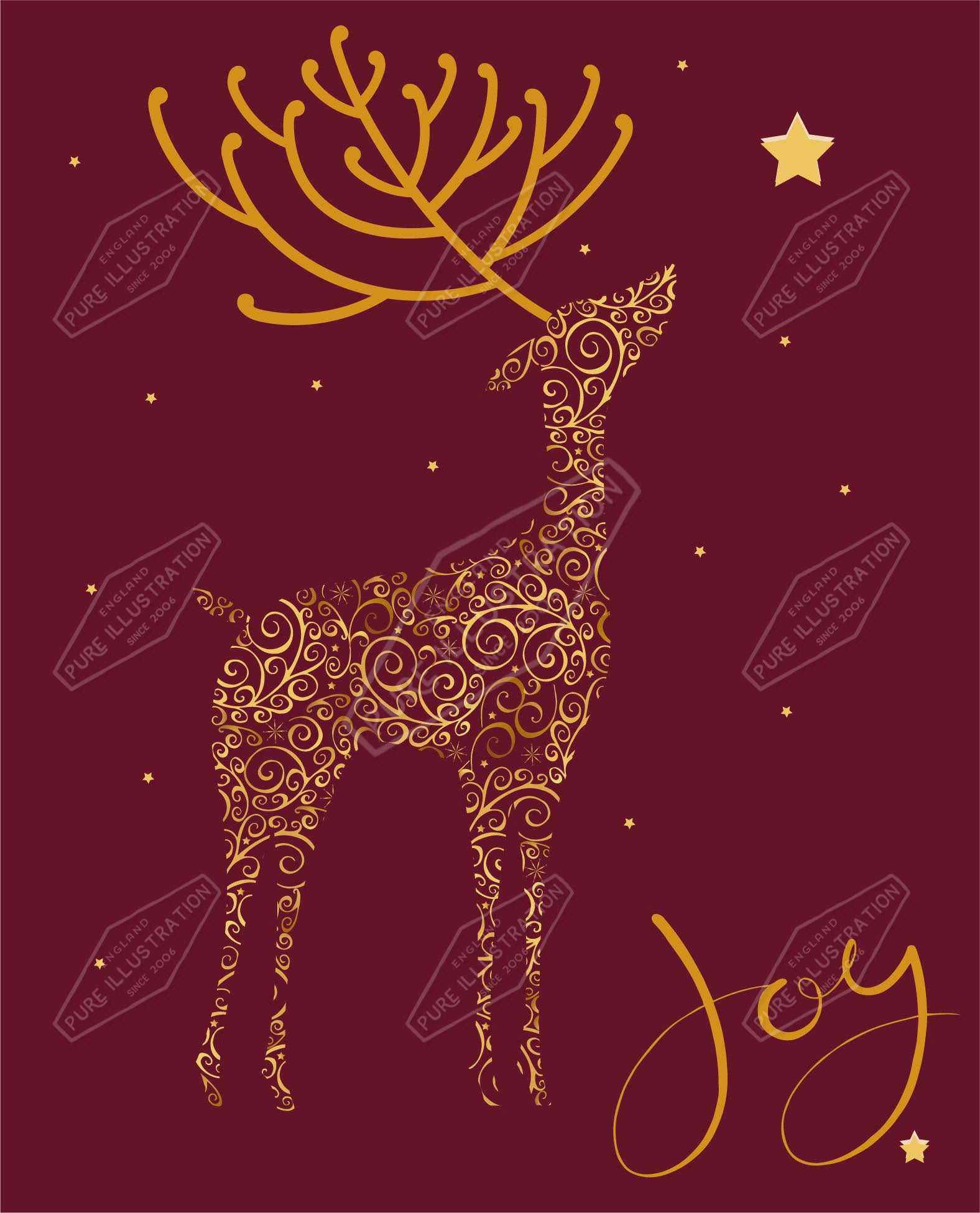 00035275SPI- Sarah Pitt is represented by Pure Art Licensing Agency - Christmas Greeting Card Design