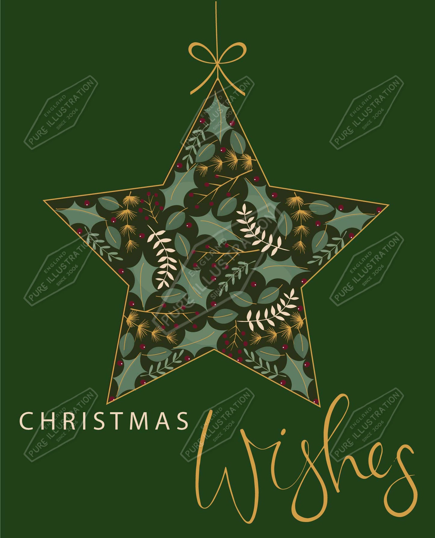 00035276SPI- Sarah Pitt is represented by Pure Art Licensing Agency - Christmas Greeting Card Design