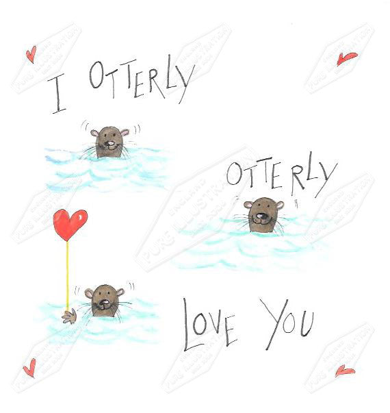 00035348CKO- Carla Koala is represented by Pure Art Licensing Agency - Valentine's Greeting Card Design