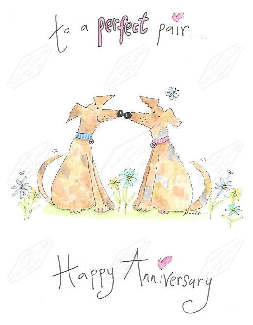00035352CKO- Carla Koala is represented by Pure Art Licensing Agency - Anniversary Greeting Card Design