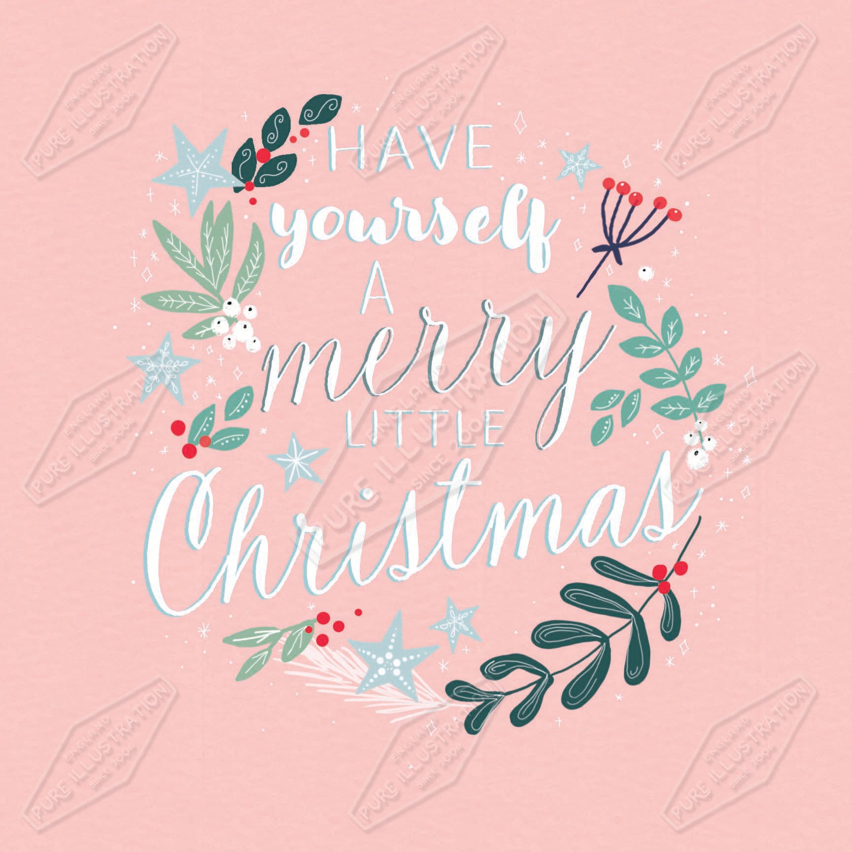 00035408SLA- Sarah Lake is represented by Pure Art Licensing Agency - Christmas Greeting Card Design