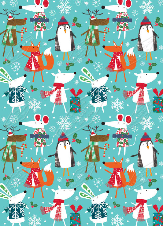 00035416IMC- Isla McDonald is represented by Pure Art Licensing Agency - Christmas Pattern Design