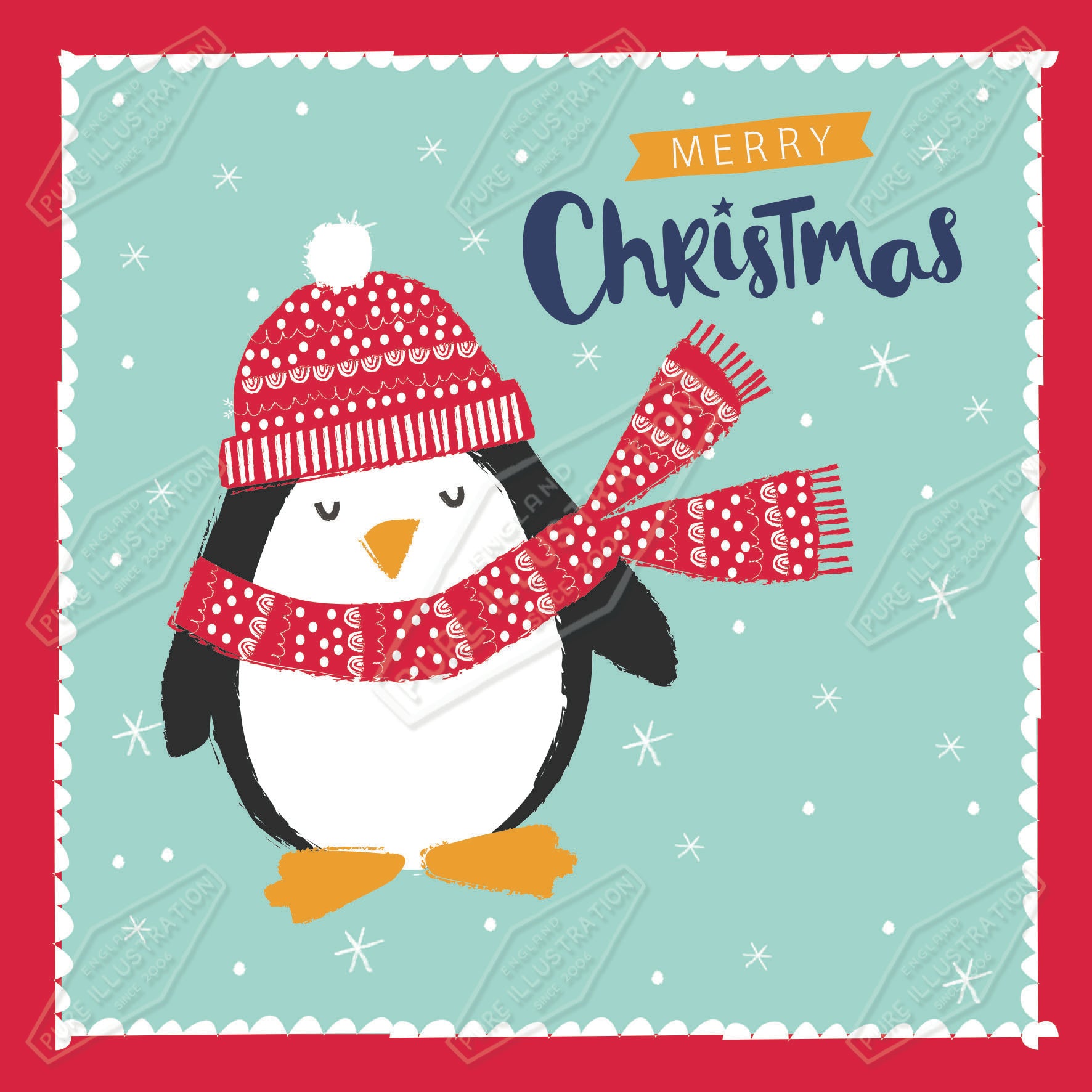 00035419IMC- Isla McDonald is represented by Pure Art Licensing Agency - Christmas Greeting Card Design