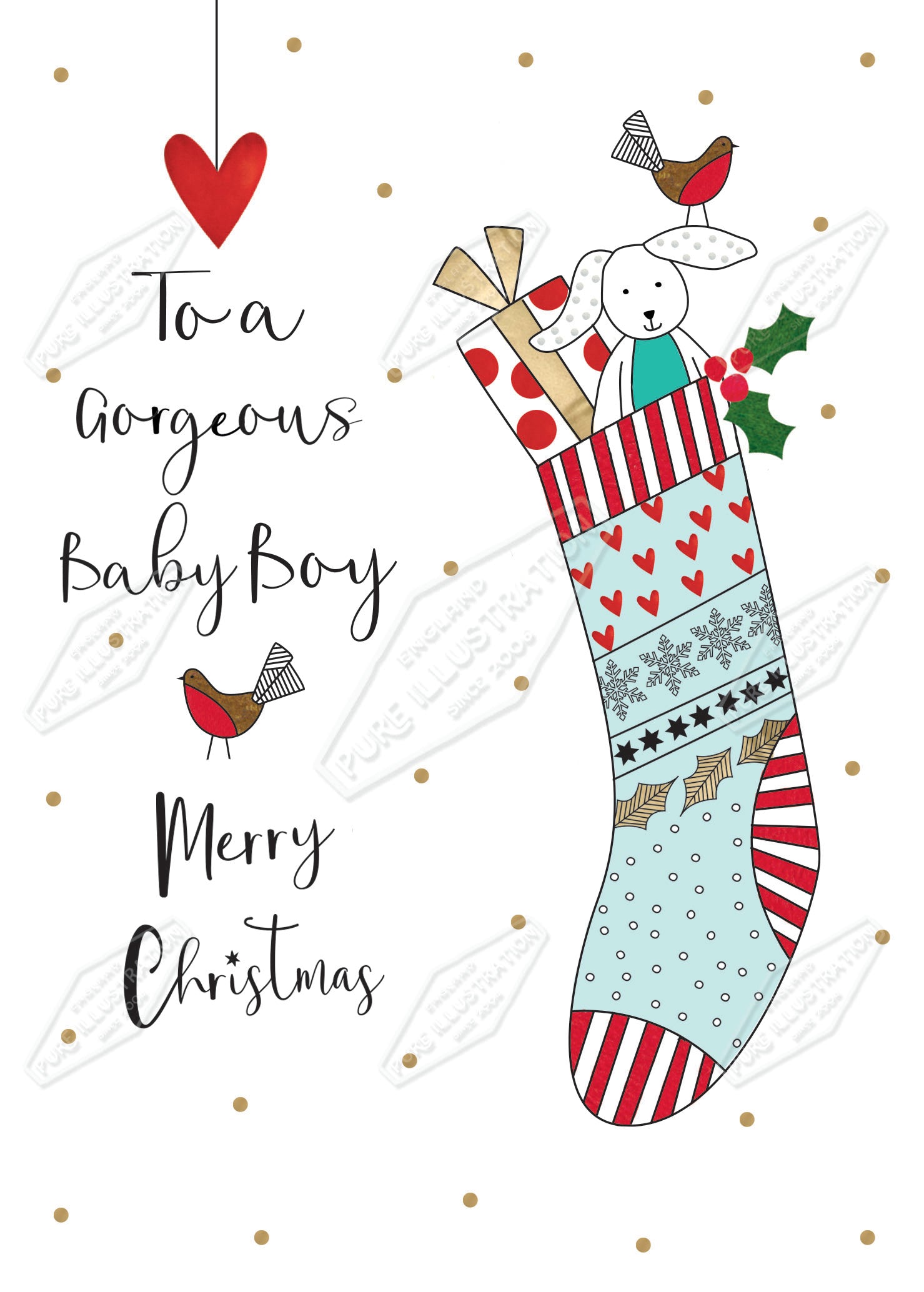 00035422IMC- Isla McDonald is represented by Pure Art Licensing Agency - Christmas Greeting Card Design