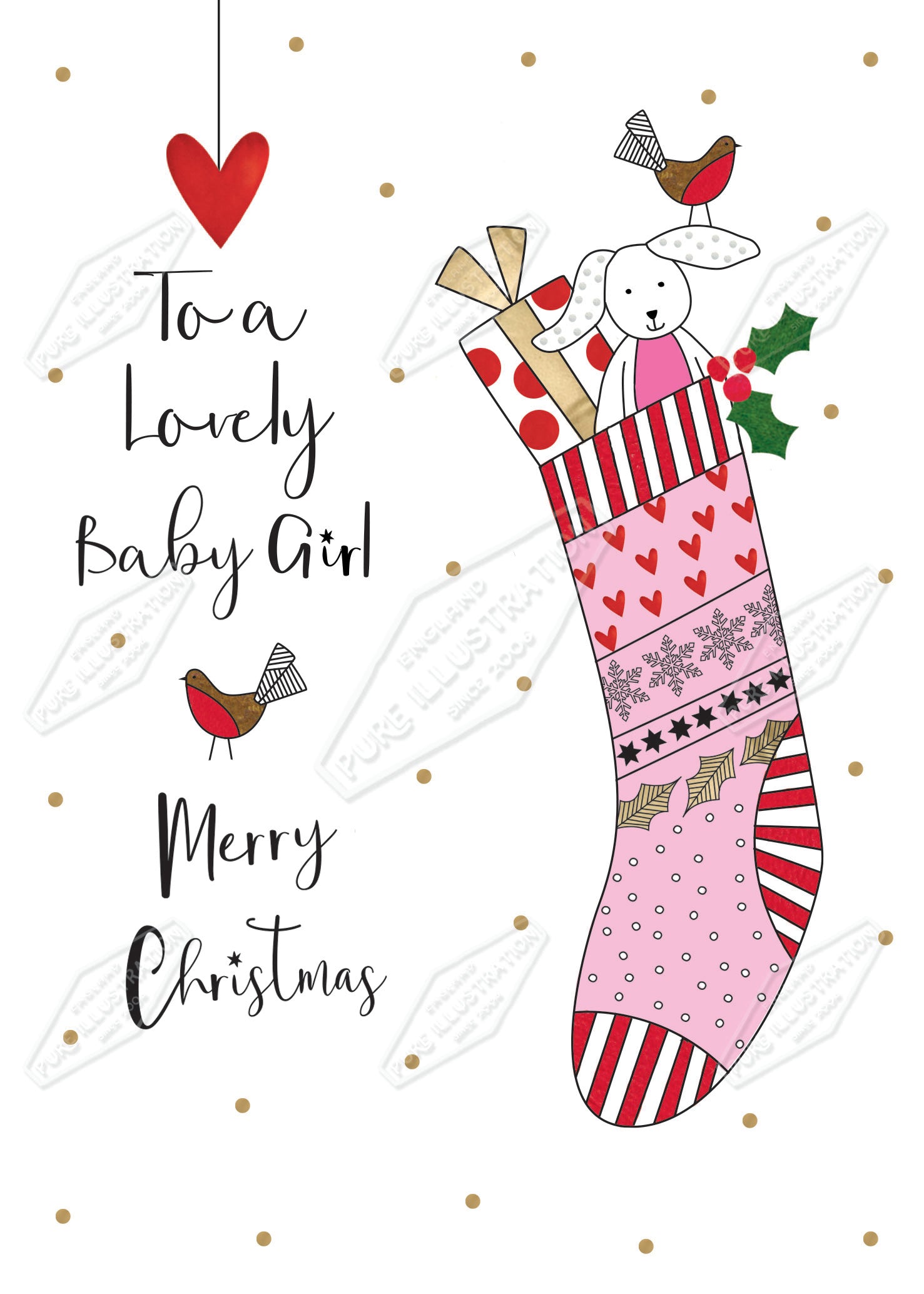 00035423IMC- Isla McDonald is represented by Pure Art Licensing Agency - Christmas Greeting Card Design