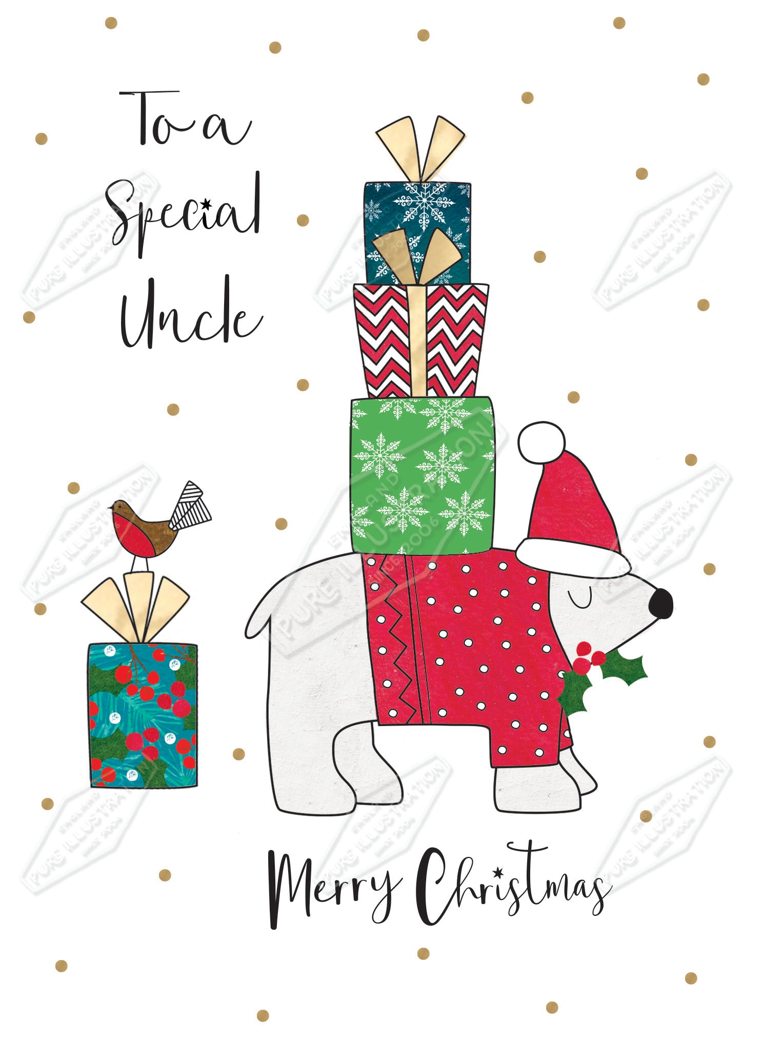 00035426IMC- Isla McDonald is represented by Pure Art Licensing Agency - Christmas Greeting Card Design