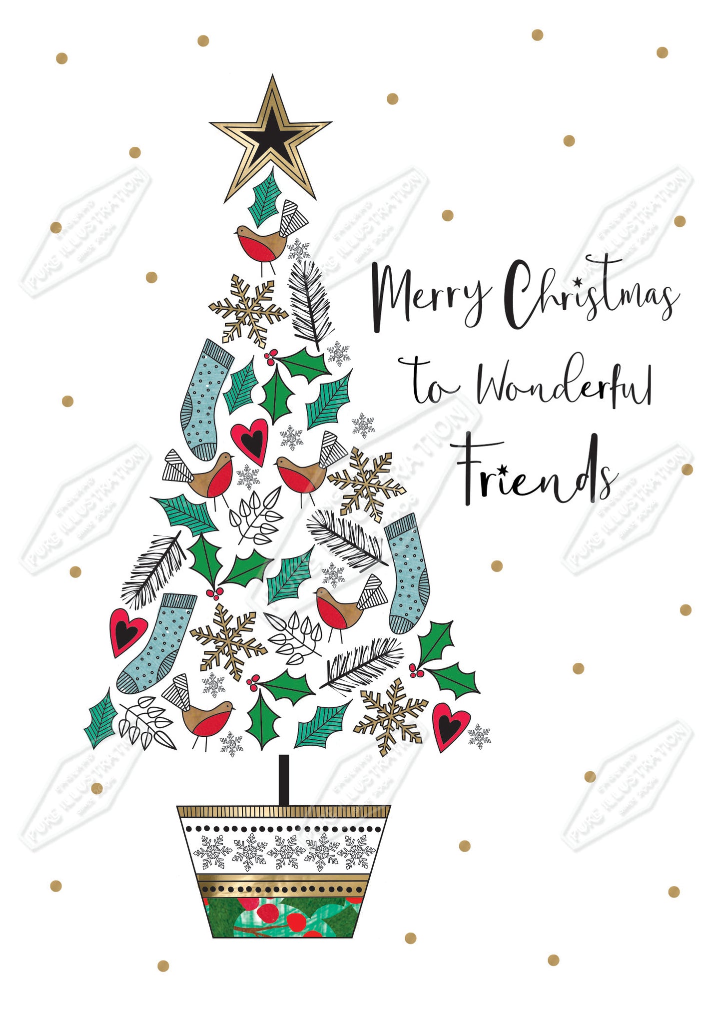 00035432IMC- Isla McDonald is represented by Pure Art Licensing Agency - Christmas Greeting Card Design