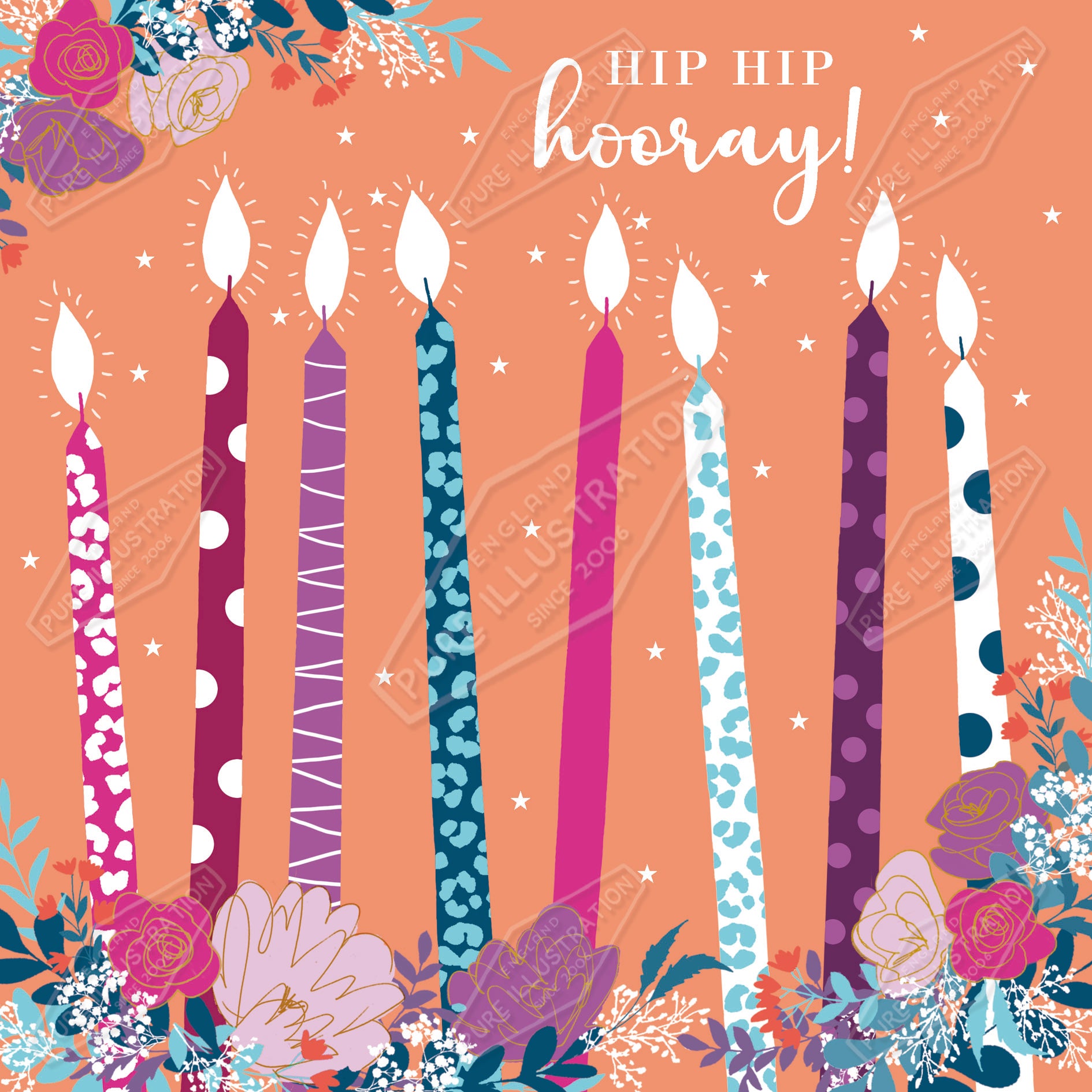 00035462CMI - Caitlin Miller is represented by Pure Art Licensing Agency - Birthday Greeting Card Design