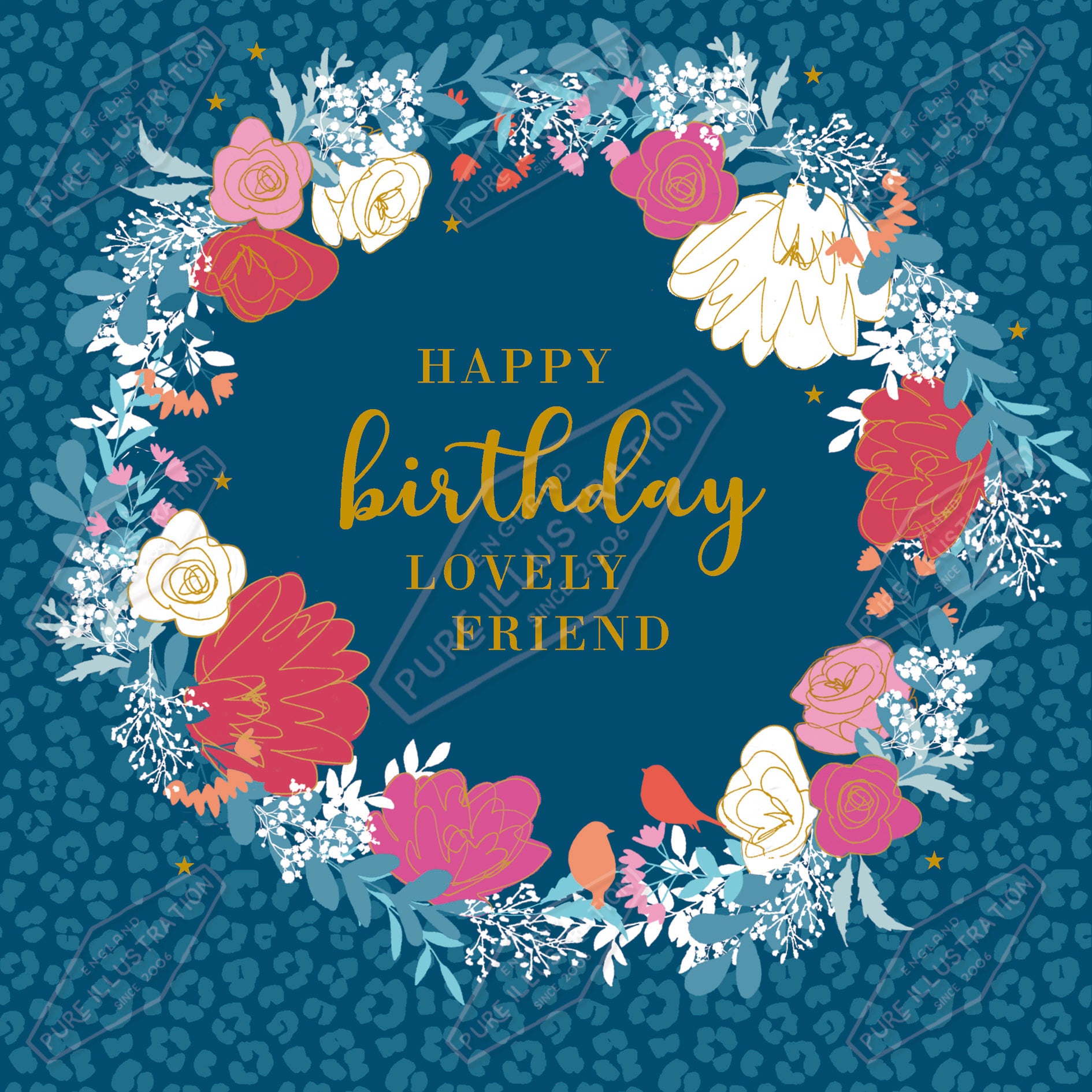 00035466CMI - Caitlin Miller is represented by Pure Art Licensing Agency - Birthday Greeting Card Design