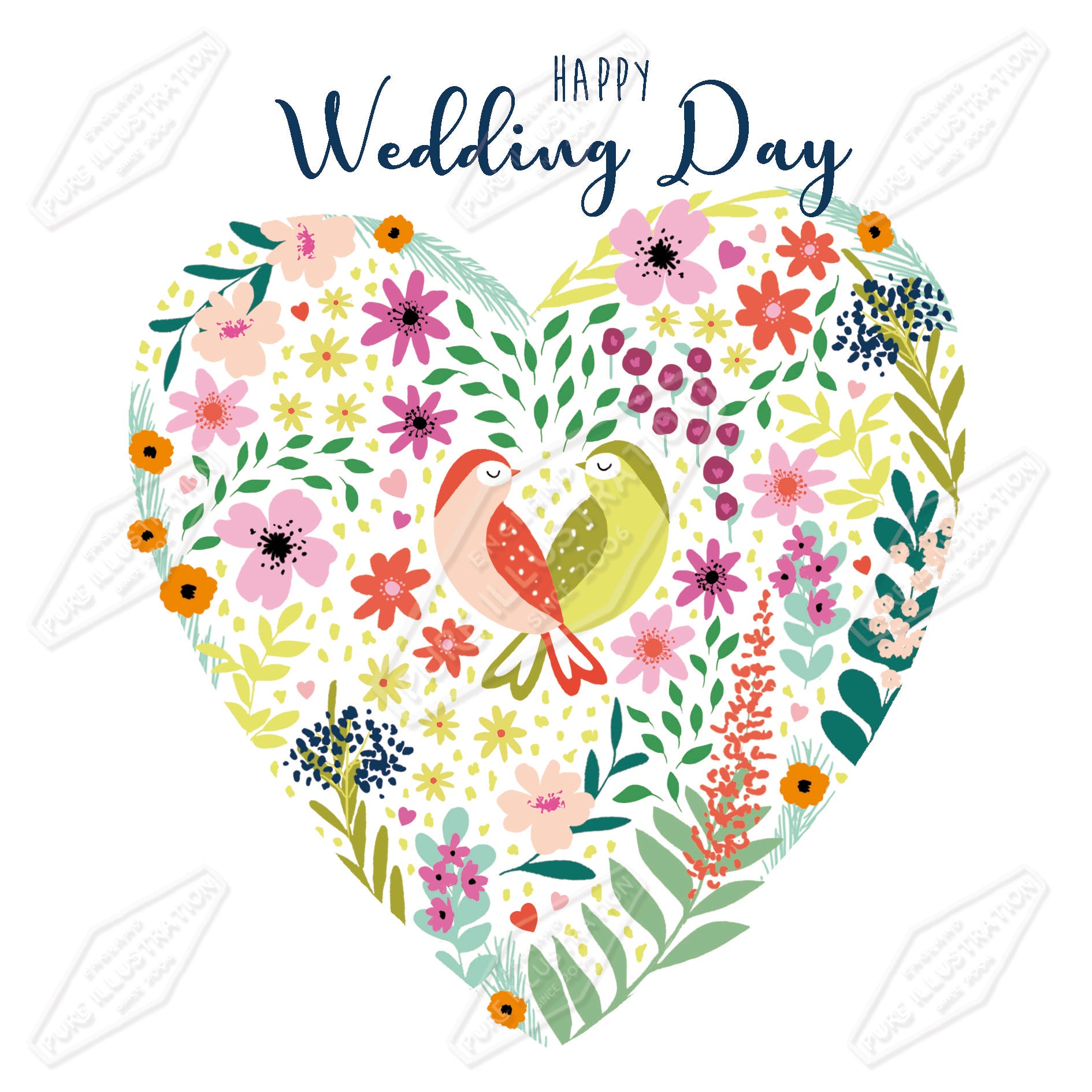 00035479CMI - Caitlin Miller is represented by Pure Art Licensing Agency - Wedding Greeting Card Design