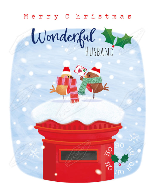00035481SPI- Sarah Pitt is represented by Pure Art Licensing Agency - Christmas Greeting Card Design