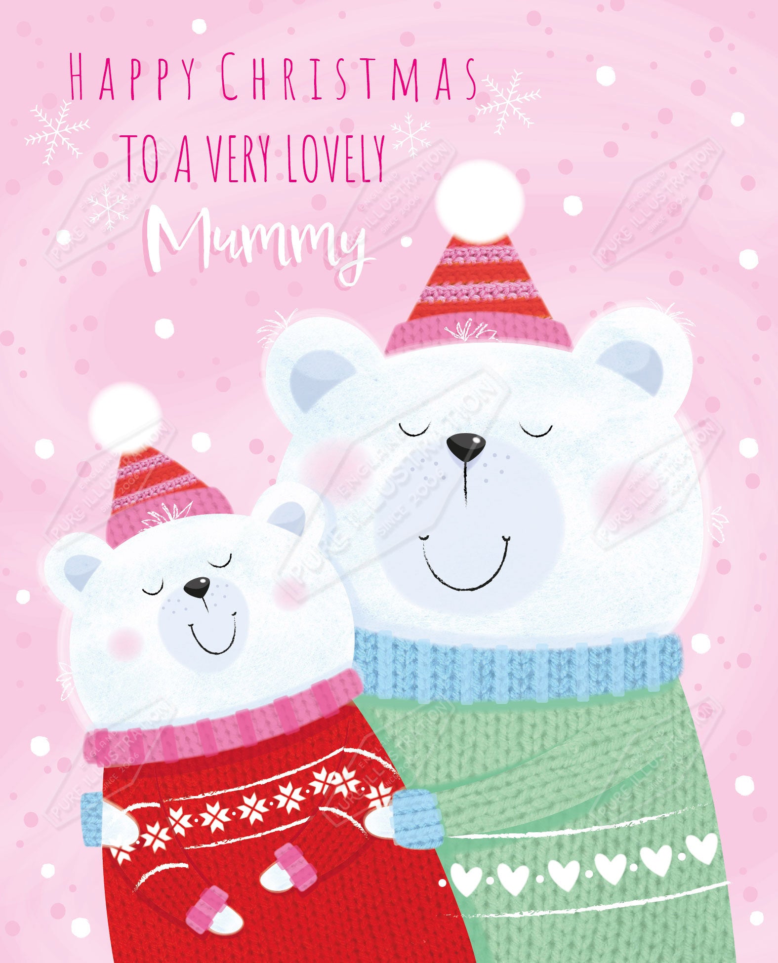 00035484SPI- Sarah Pitt is represented by Pure Art Licensing Agency - Christmas Greeting Card Design