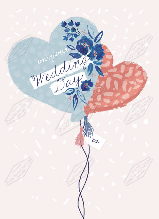00035528SLA- Sarah Lake is represented by Pure Art Licensing Agency - Wedding Greeting Card Design