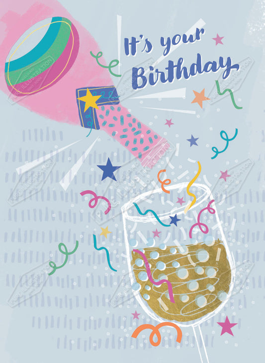 00035531SLA- Sarah Lake is represented by Pure Art Licensing Agency - Birthday Greeting Card Design