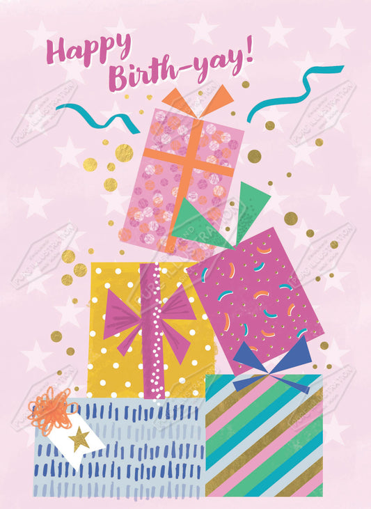 00035532SLA- Sarah Lake is represented by Pure Art Licensing Agency - Birthday Greeting Card Design