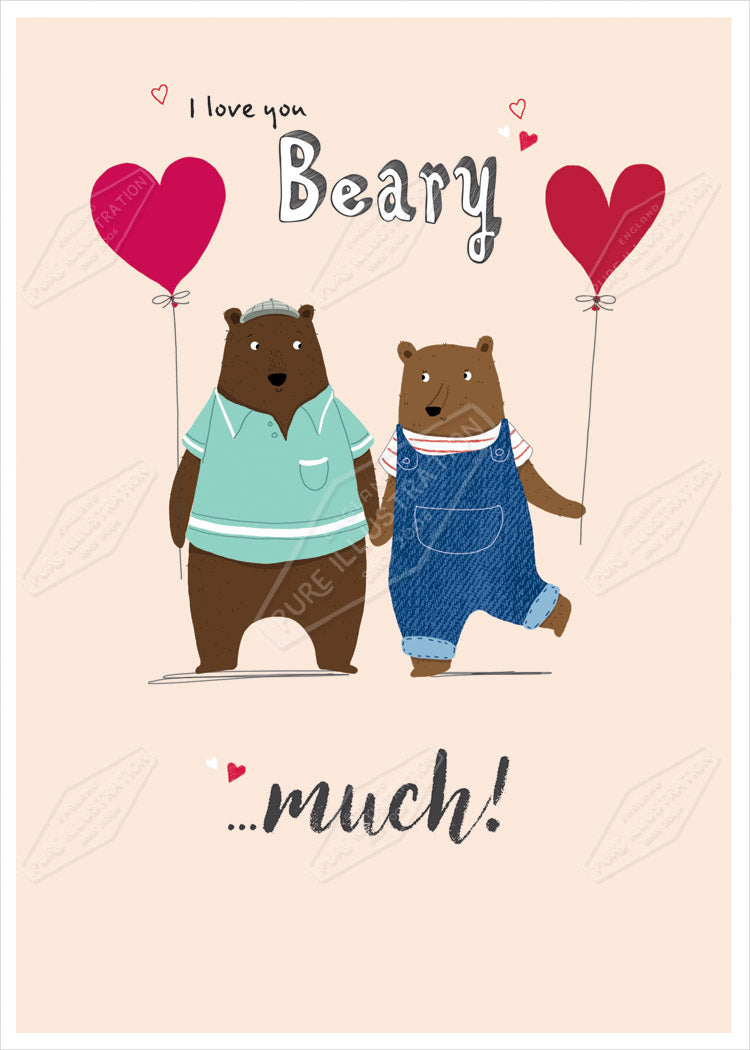 00035538CRE - Cory Reid is represented by Pure Art Licensing Agency - Valentine's Day Greeting Card Design