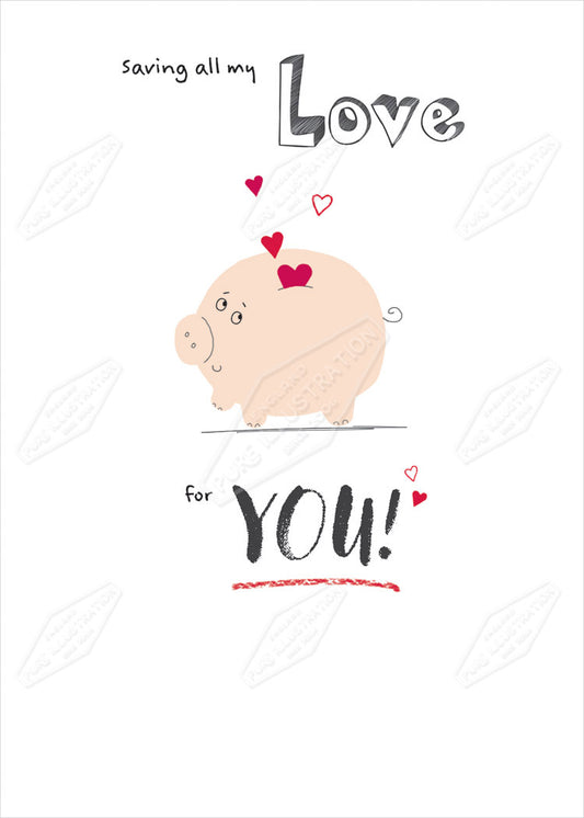00035546CRE - Cory Reid is represented by Pure Art Licensing Agency - Valentine's Day Greeting Card Design