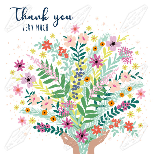 00035551CMI - Caitlin Miller is represented by Pure Art Licensing Agency - Thank You Greeting Card Design