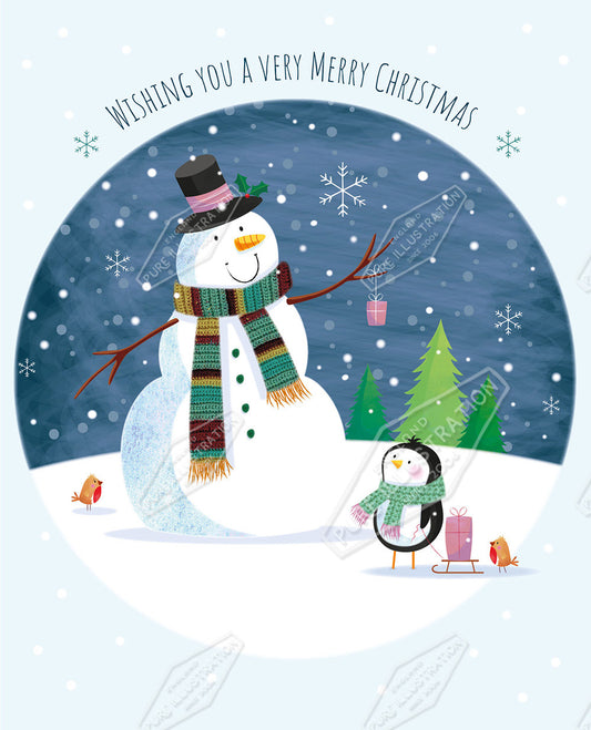 00035559SPI - Christmas Gift Bag & Greeting Card Design - Sarah Pitt is represented by Pure Art Licensing Agency - Christmas Greeting Card