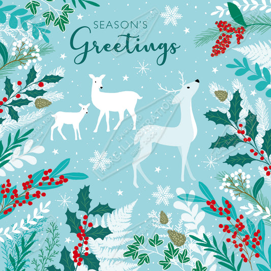00035566CMI - Caitlin Miller is represented by Pure Art Licensing Agency - Christmas Greeting Card Design