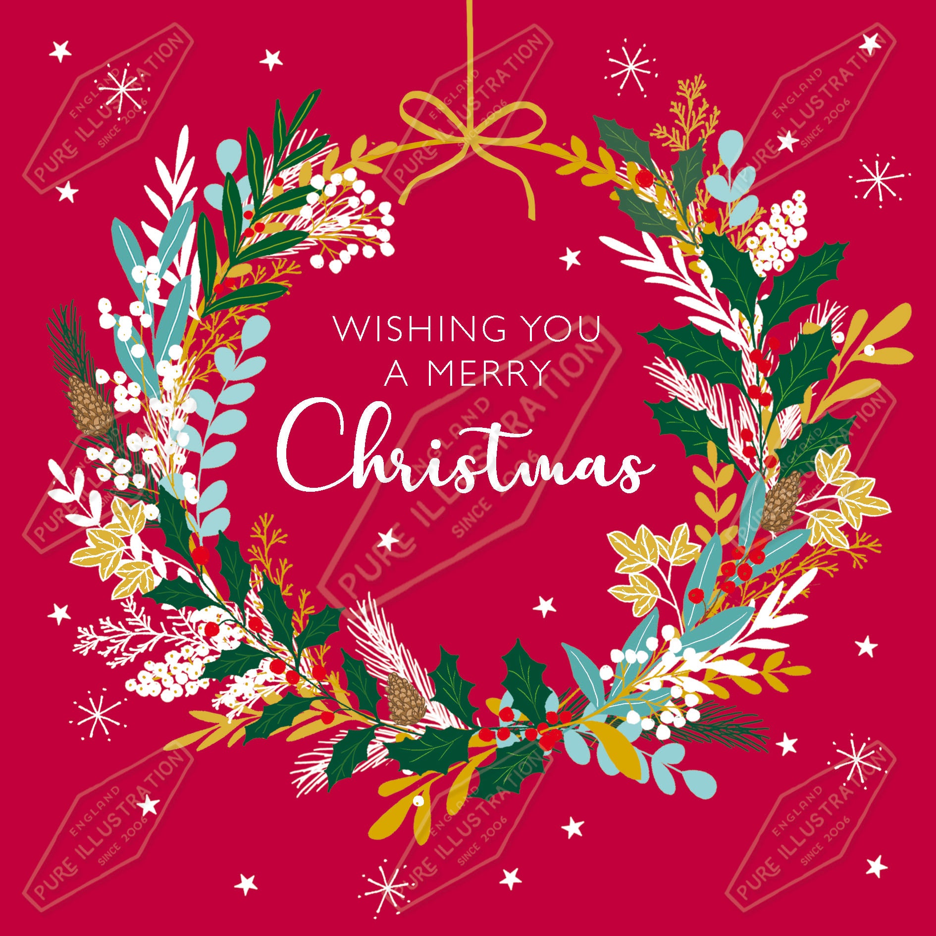 00035573CMI - Caitlin Miller is represented by Pure Art Licensing Agency - Christmas Greeting Card Design