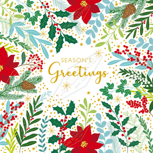 00035576CMI - Caitlin Miller is represented by Pure Art Licensing Agency - Christmas Greeting Card Design