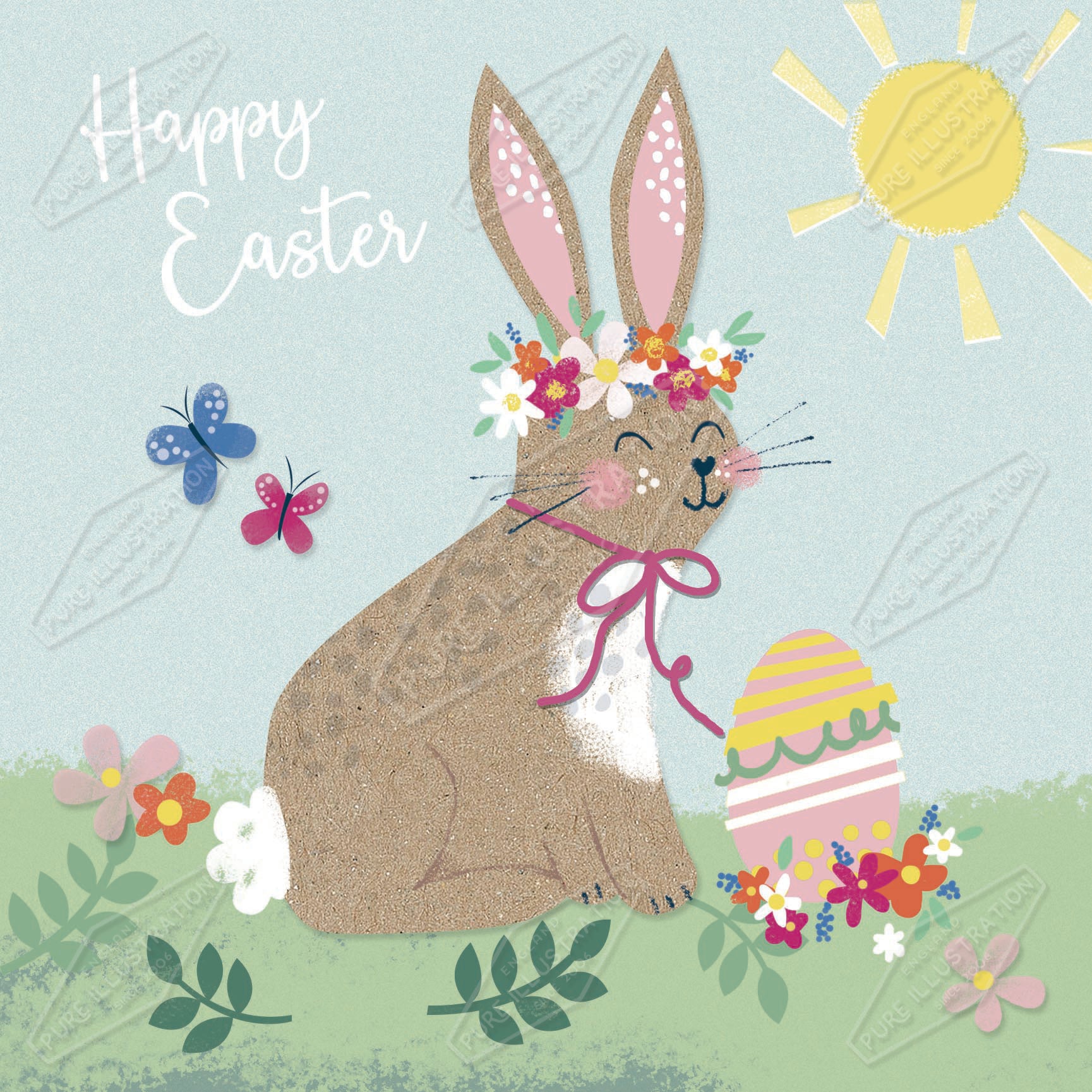 00035578SLA- Sarah Lake is represented by Pure Art Licensing Agency - Easter Greeting Card Design
